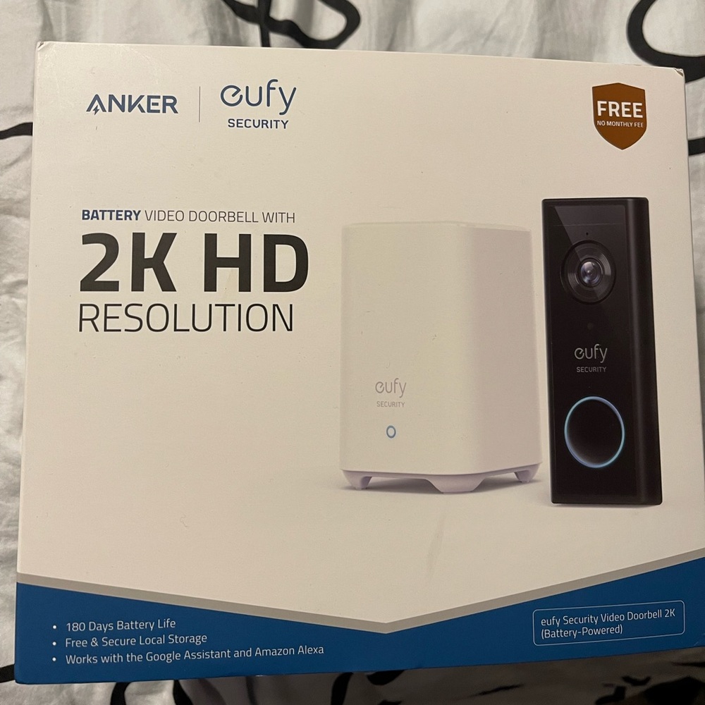 Eufy Wireless Battery Doorbell Camera with home base